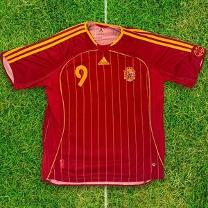 Vintage Torres 2006 Spain Home Jersey - Mens M